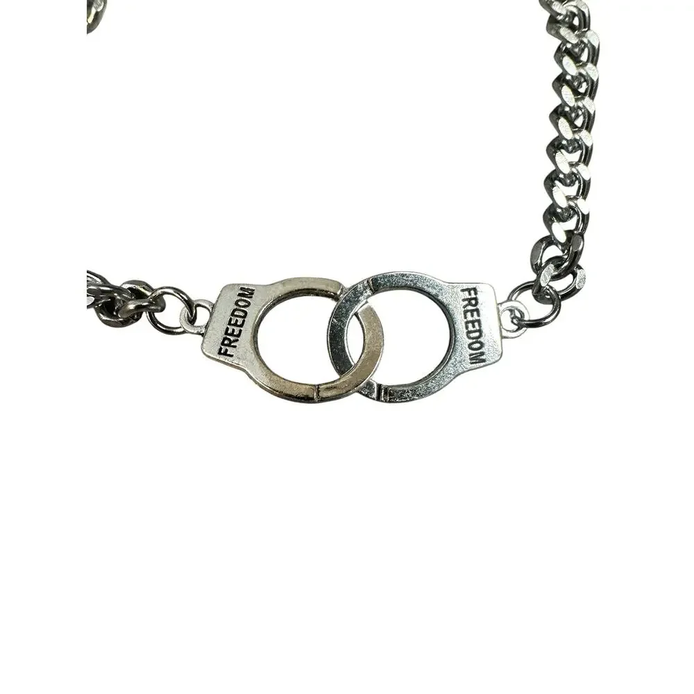 Andrew Christian Freedom Handcuff Bracelet Silver — One Size